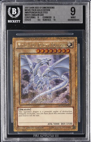2017 YU-GI-OH! THE DARK SIDE OF DIMENSIONS BLUE-EYES WHITE DRAGON BGS 9