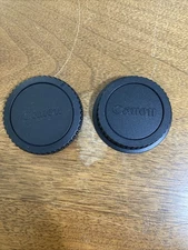 Lot Of 2 Canon Lens Caps Camera Body Cap And Rear Lens Cap