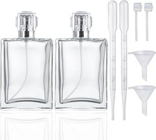 YU FENG Glass Perfume Bottles Empty Spray Refillable Atomizer 2 Pack 100ml/3.4oz