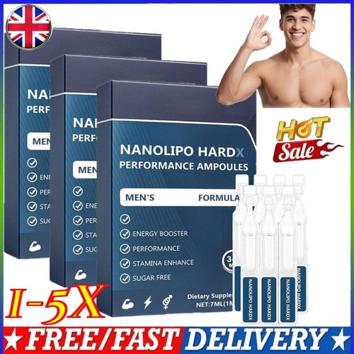 NanoLipo HardX Performance Ampoules - Men's Energy Booster Performance (1-5 Box) - Picture 20 of 20
