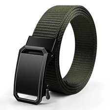 Mens Stretch Belt Quick Release Buckle Belt Strong Nylon Elastic Trouser Belt
