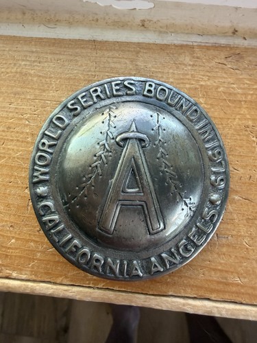 Al Shelton California Angels 1979 World Series Silver Metal Antique Belt Buckle