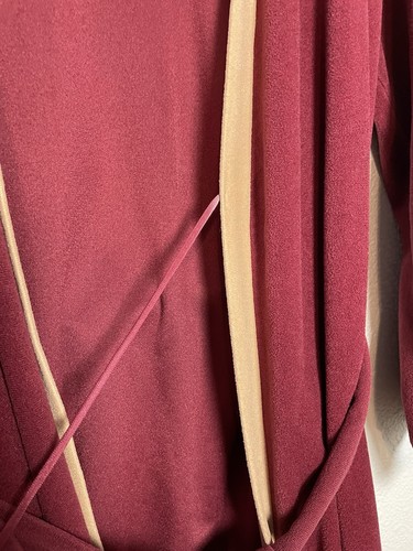 Vintage 70s Vanity Fair House Coat Robe Size Small Burgundy - Picture 3 of 9