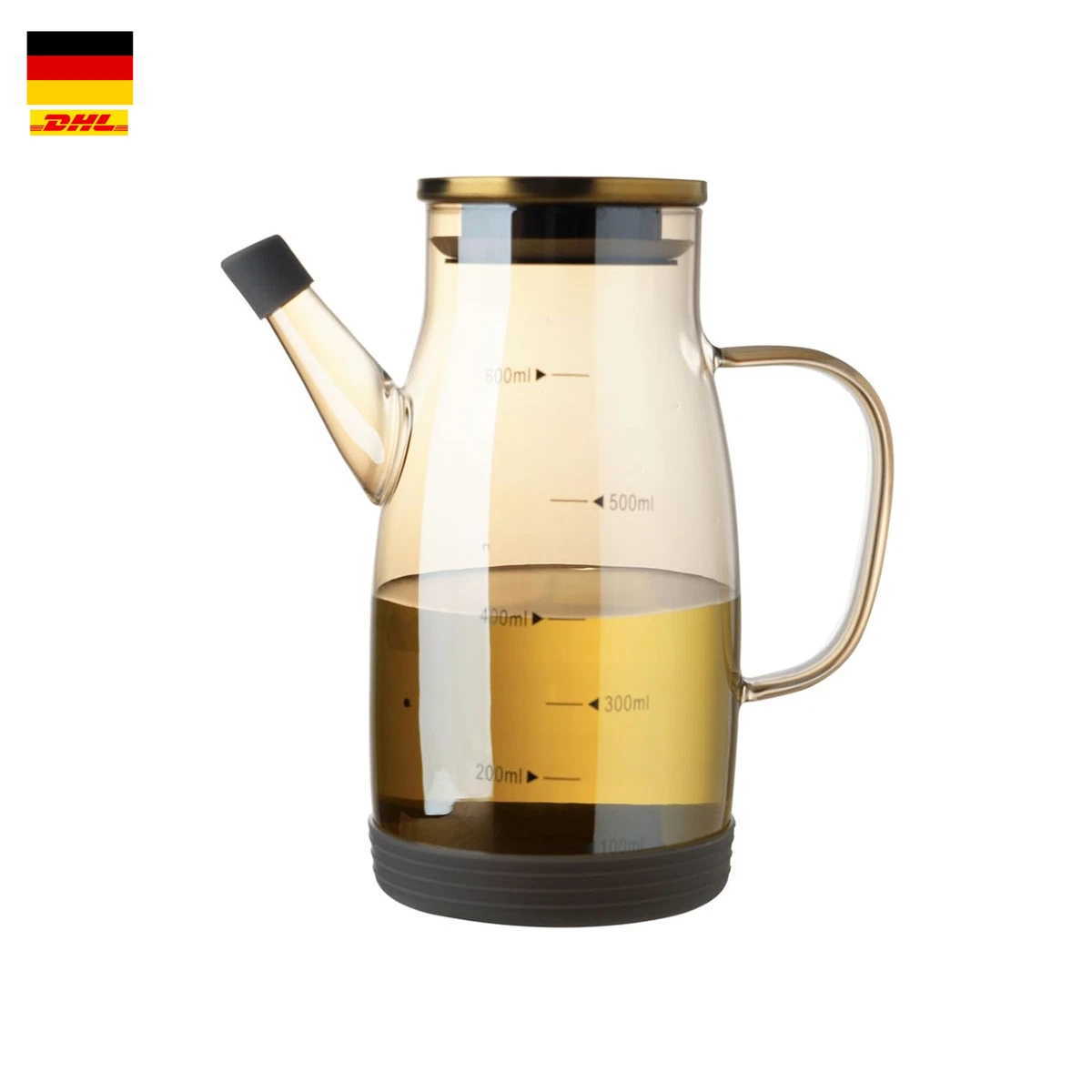 Set Di 2 Dispenser Per Olio E Aceto Hobnail 16 Oz - Vetro Con Tappo In Metallo - Perfetti Per Condimenti, Cucina E Tavola