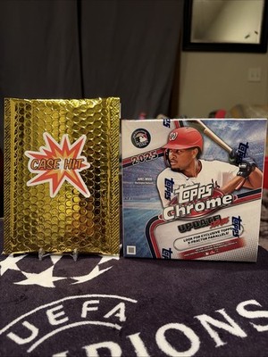 TOPPS 2025 Chrome Baseball Update Series Mega Box & 1 GOLD CASE HIT SLAB PACK