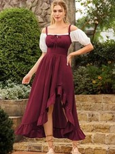Scarlet Darkness Renaissance Dress Women Summer Corset Dress Flowy Sleeveless S