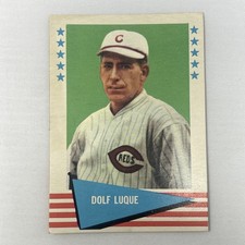 1961 Fleer Baseball Greats - Dolf Luque #56 (RC)