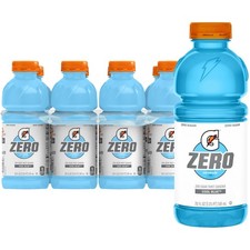 Gatorade Thirst Quencher Zero Sugar Sports Drink, 20 Fl Oz Pack of 8 , blue