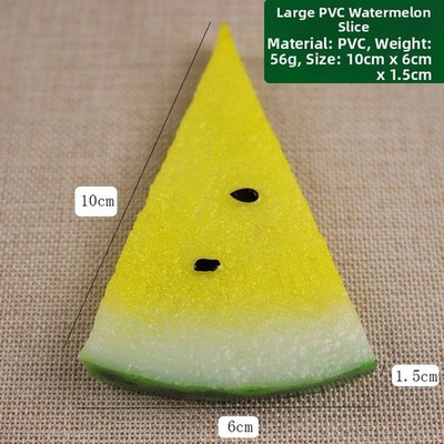 3 Stück Große PVC Wassermelonenscheiben Rot Gelb Gefälschte Obst Requisiten f