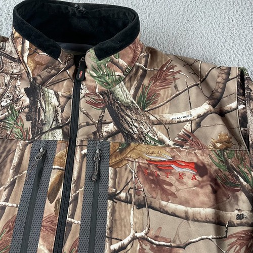 SITKA Jacket Mens Size 2XL Logo Lined Full Zip Pockets Real Tree Hunting Outdoor - Picture 6 of 17