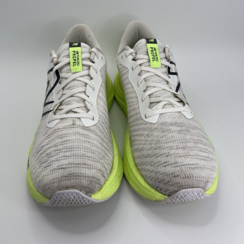 New Balance FuelCell Propel v4 Shoes (Men’s 10) White Bleached Lime Glow Running - 第 4/14 張圖片