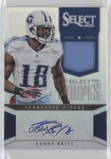 2013 Panini Select Stripes Jersey Auto Prizm 14/25 Kenny Britt #4 Auto 0c3
