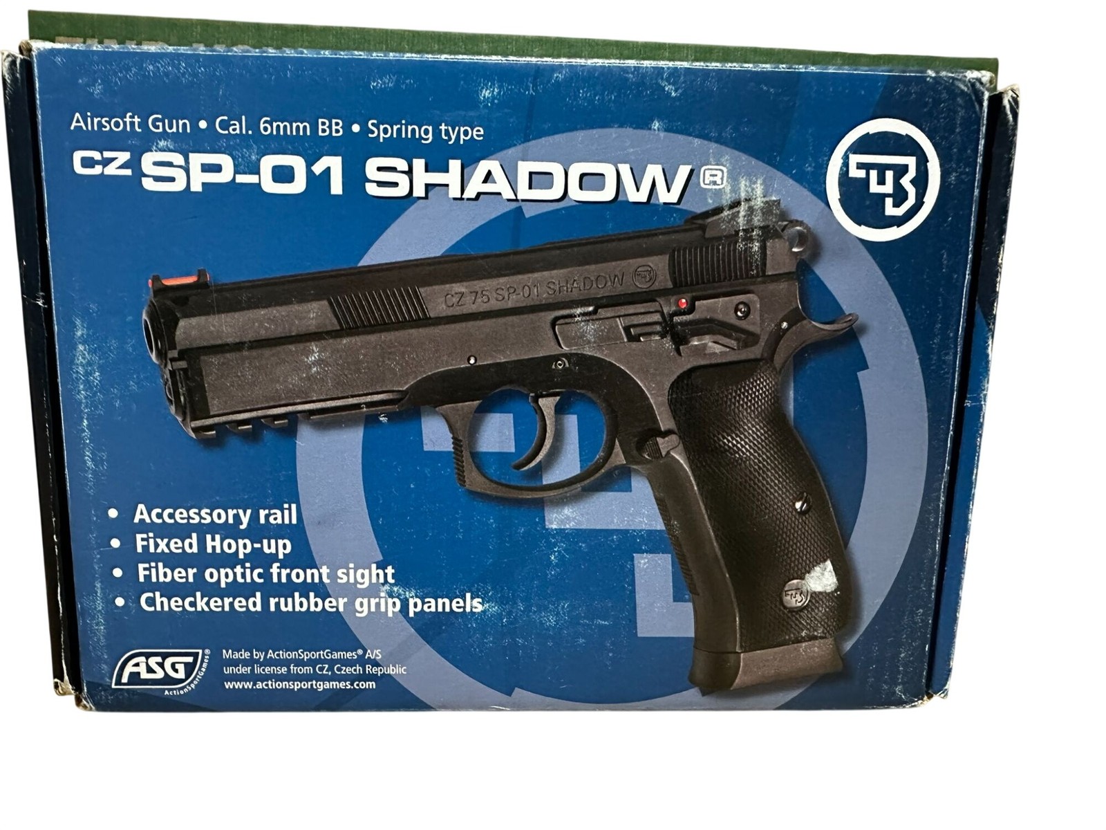 Typewriter Gun CZ SP-01 Shadow Airsoft Gun 6mm BB Spring Type Fixed Hop-Up Fiber Optic ...