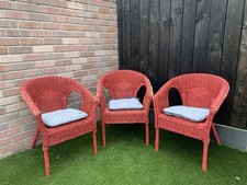 IKEA AGEN Chair Indoor/Outdoor (RED) with Cushion Cover