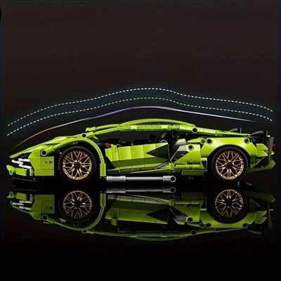 Advanced Speed Green Racing Car Constructor Set with ABS Blocks Speed Vehicle