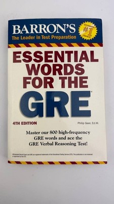 Barron's Essential Words GRE 4th Edition Master 800 high-frequency words