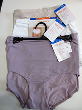 Warners BRIEF 3-Pair Front-Smooth High Waist RS9021P white purple nylon XL/8
