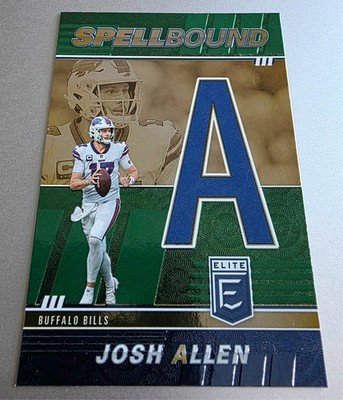 Josh Allen 2022 Panini Donruss Elite Football Spellbound Green Letter A #SB-JA1