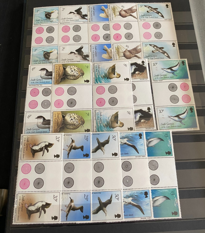 ex Bileski Stamps Gutter Pairs MNH Complete Sets Worldwide MNH Over 200 Stamps