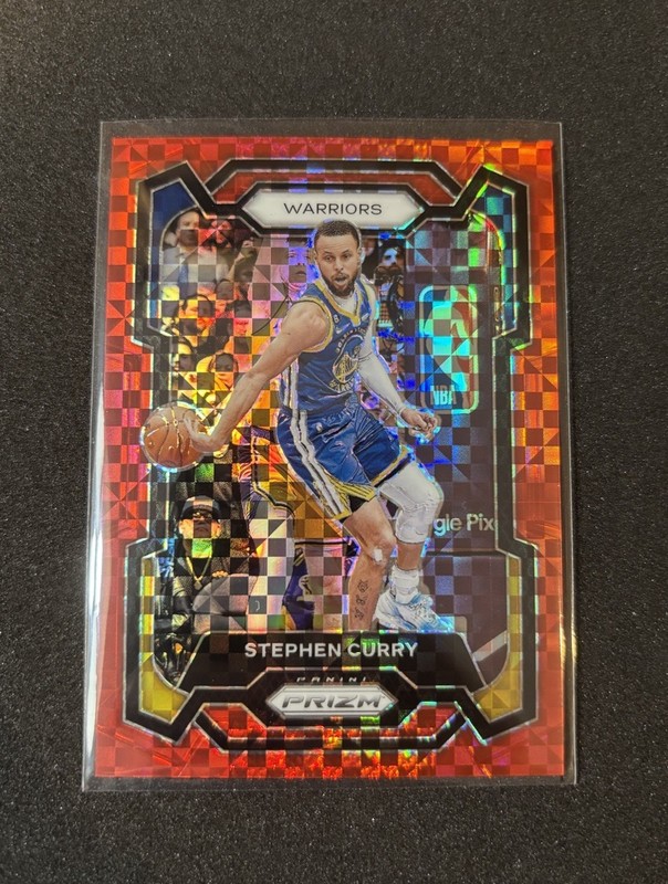 2023-24 Panini Prizm Stephen Curry RED POWER 40/75 SSP #119 Warriors W/ Logoman!