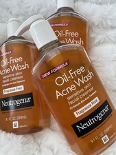 Neutrogena Oil Free Acne Wash Salicylic Acid Cleanser Pump 3 Pack 9.1oz