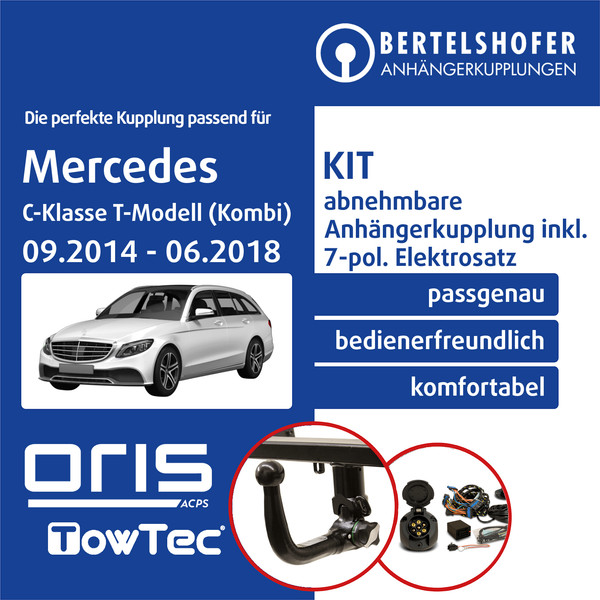 für Mercedes C-Klasse T-Modell (Kombi) Typ S205 14- AHK Abn +7Pol Spez. E-Satz-image