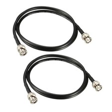 2 x RG58 Coaxial Cable with BNC Male to BNC Male Connectors 50 Ohm 3 Ft