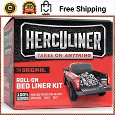 Herculiner 1 Gal. Solid Flatmatte Black Truck Bed Liner Coating Paint Kit Herculiner 1 Gal. Solid Flatmatte Black Truck Bed Liner Coating Paint Kit