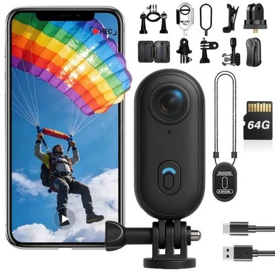 4K/1080P Action Camera WiFi Helmet Cam Anti-Shake for Outdoor Motorcycle Sports