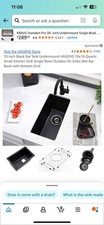 10 Inch Undermount Bar Sink Black - VASOYO 10"x18" Undermount Kitchen Sink...