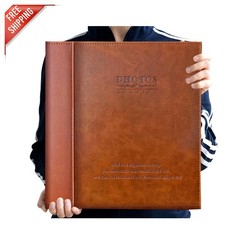 Luxury Leather Magnetic Self-Stick Photo Album for Cherished Family Memories