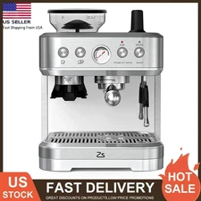 Espresso Machine Stainless Steel Espresso Machine with Milk Frother and Grinder