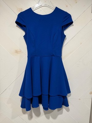 B. Darlin Dress Royal Cobalt Blue Size 3/4 Party Homecoming Ruffle Bottom