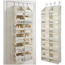 Ivory Hanging Closet Organizer, 65 lb Capacity