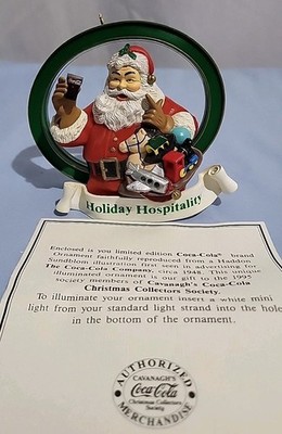 Vtg Coca-Cola Magic Santa  Ornament 1995  Holiday Hospitality Cavanagh's Collect