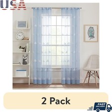 Sheer Curtain Panels Kids Bedroom Nursery Playroom Soft Filter Light Decor New