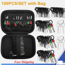 100PCS Terminal Pin Removal Tool Kits Extractor Ejector Wire Connector Fit Auto
