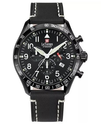 LE TEMPS Men Casual Watch Quartz Classic Dress Waterproof Swiss Chronograph