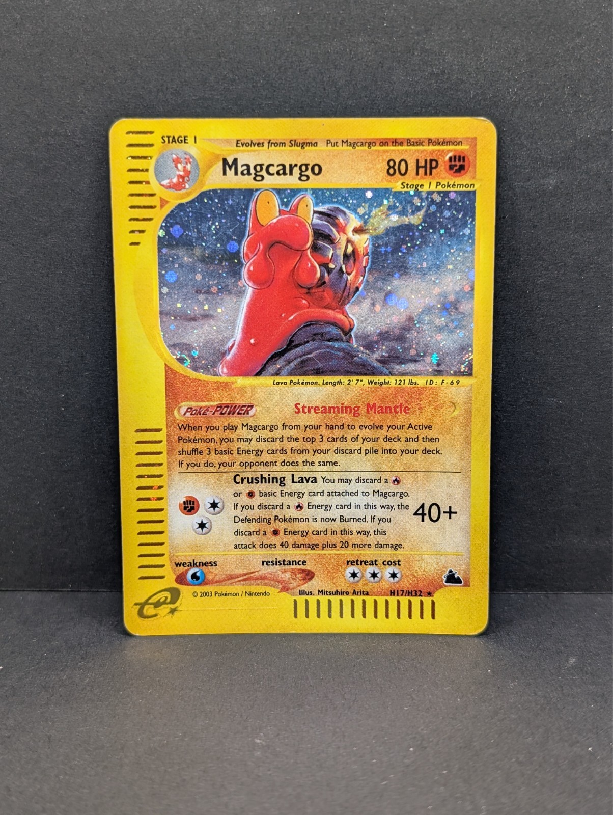 Magcargo H17/H32 Skyridge Holo Rare Vintage Pokemon TCG WOTC MP