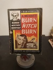 A Merritt Burn Witch Burn 1942 MURDER MYSTERY MONTHLY No 5 