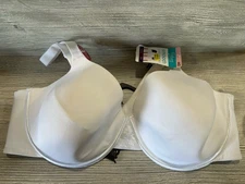 Vanity Fair Radiant Smooth Under Clothes White Bra Size 44D