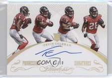 2015 Panini Flawless Progressions Signatures Gold 7/10 Tevin Coleman Auto 4n1