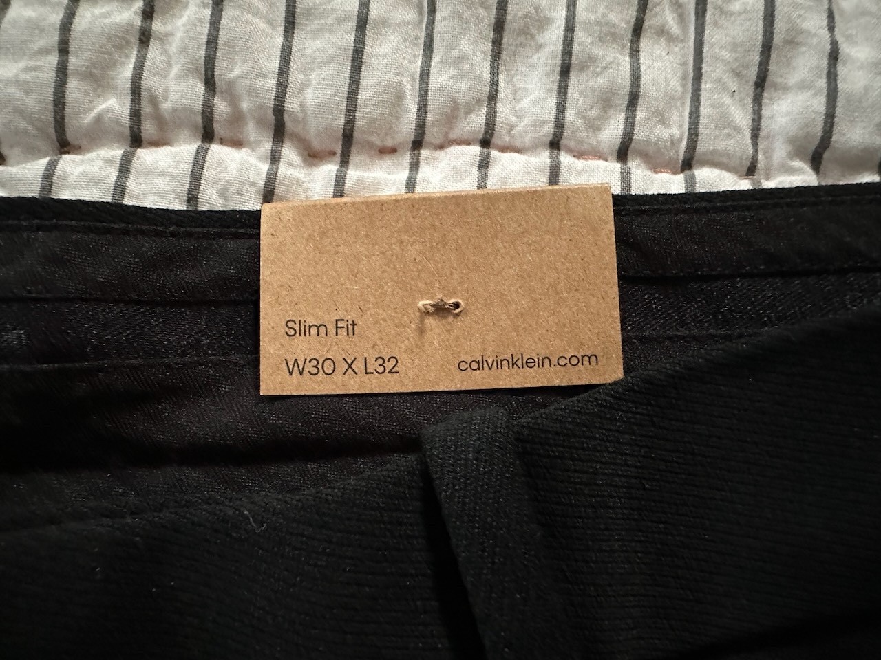 NWT Calvin Klein Men's Black Twill Dress Pants, 30x32 thumbnail 8