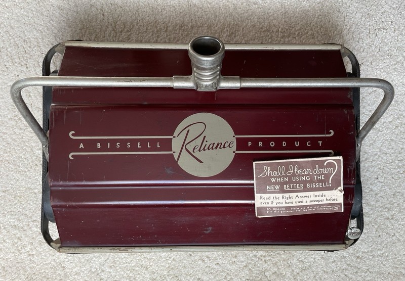 Vintage “BISSELL RELIANCE” CARPET SWEEPER and Original Instructions