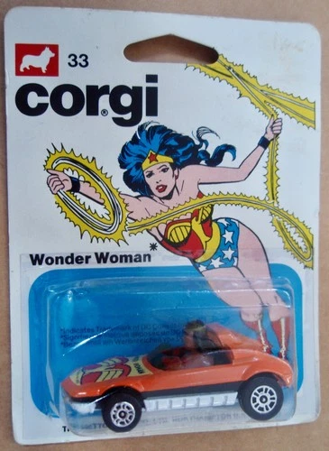 Vintage 1979 Corgi Juniors JR  DC Super Hero Wonder Woman Diecast Car MISP