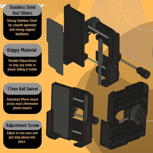 Phone Holder Mount for Nissan Pathfinder 2013-2020 / Includes Phone Holder - Picture 5 of 8