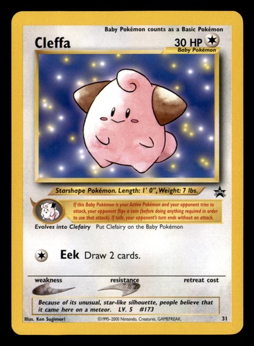 Cleffa 31 Promo Wizards Black Star Promos Pokemon Lightly Played