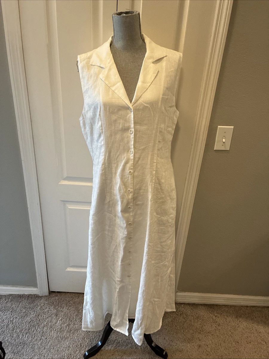 toscana linen dress T.ba Toscana Linen Dress – Sleeveless Long Dress