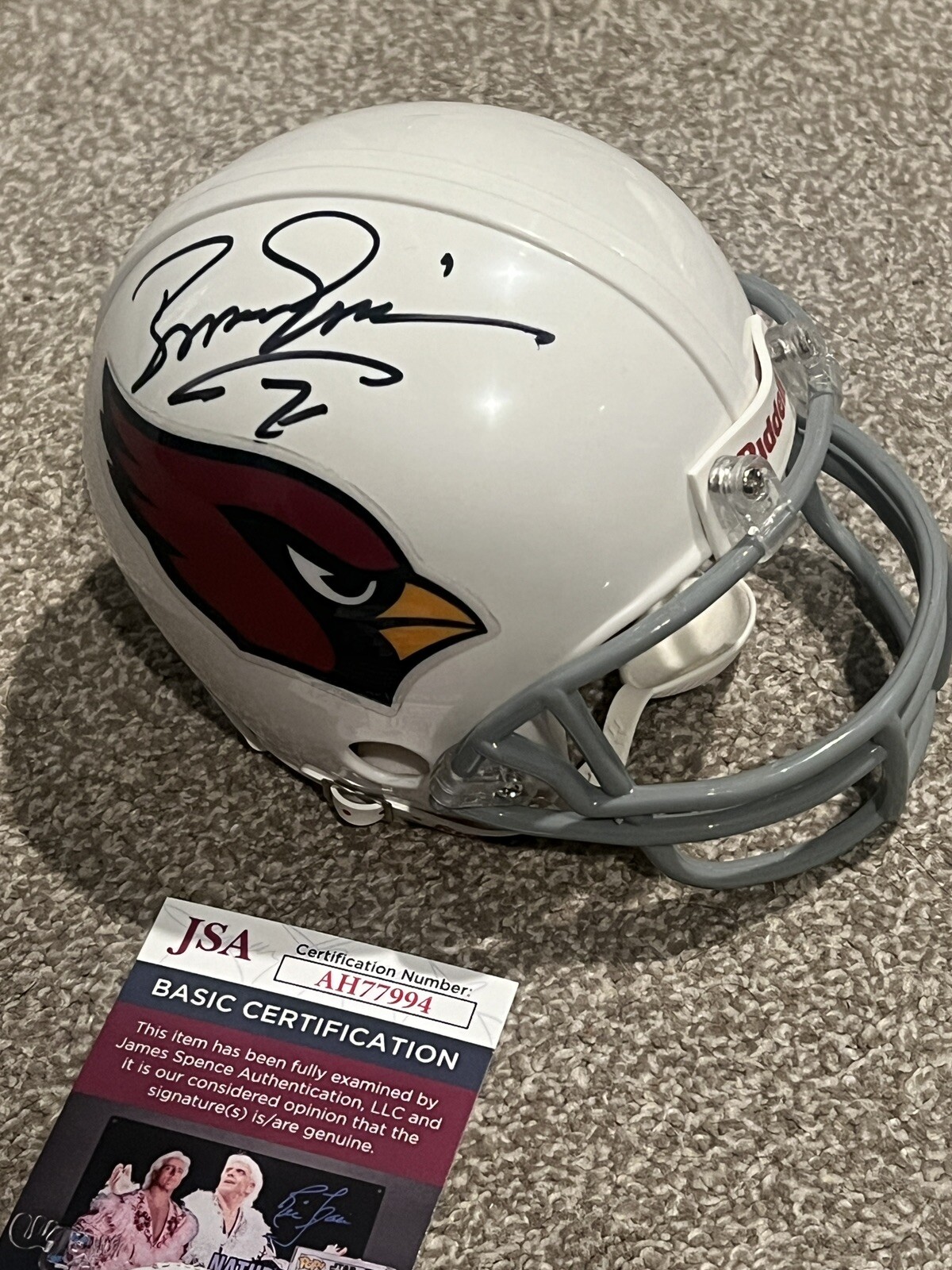 Boomer Esiason Autographed Signed Kansas City Chiefs FOOTBALL MINI HELMET ARIZONA CARDINALS AUTO QB JSA COA 