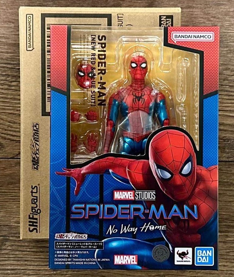 S.H.Figuarts SpiderMan New Red Blue Suit No Way Home Final Swing